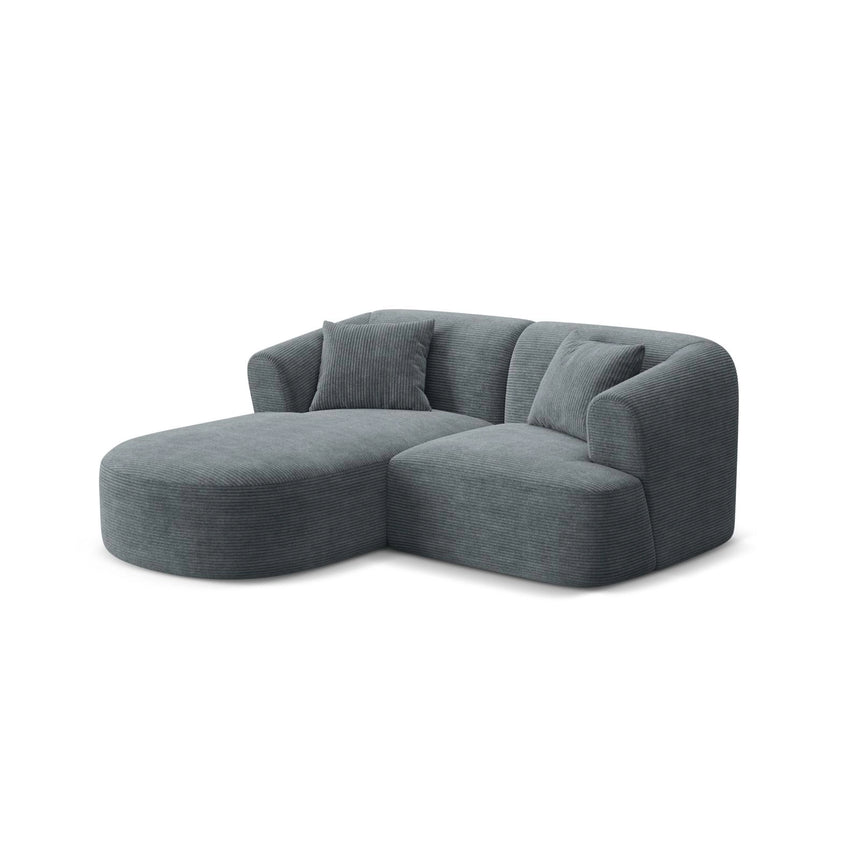 Campi 3-Sitzer Ecksofa, Linke Seite, aus Cord in Dunkelgrau (Lincoln 94D), 180x156x70 cm von Cosmopolitan Design – Bild 3