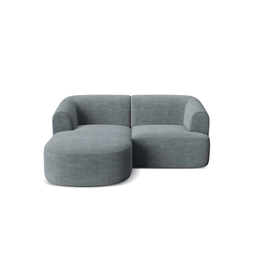 Campi 3-Sitzer Ecksofa, Linke Seite, aus Cord in Dunkelgrau (Lincoln 94D), 180x156x70 cm von Cosmopolitan Design – Bild 4