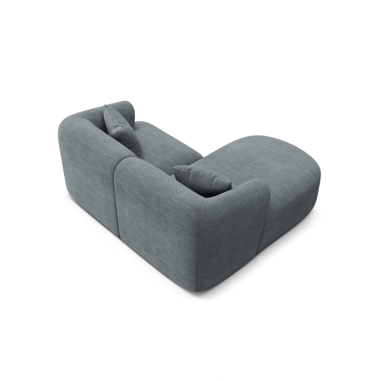 Campi 3-Sitzer Ecksofa, Linke Seite, aus Cord in Dunkelgrau (Lincoln 94D), 180x156x70 cm von Cosmopolitan Design – Bild 5