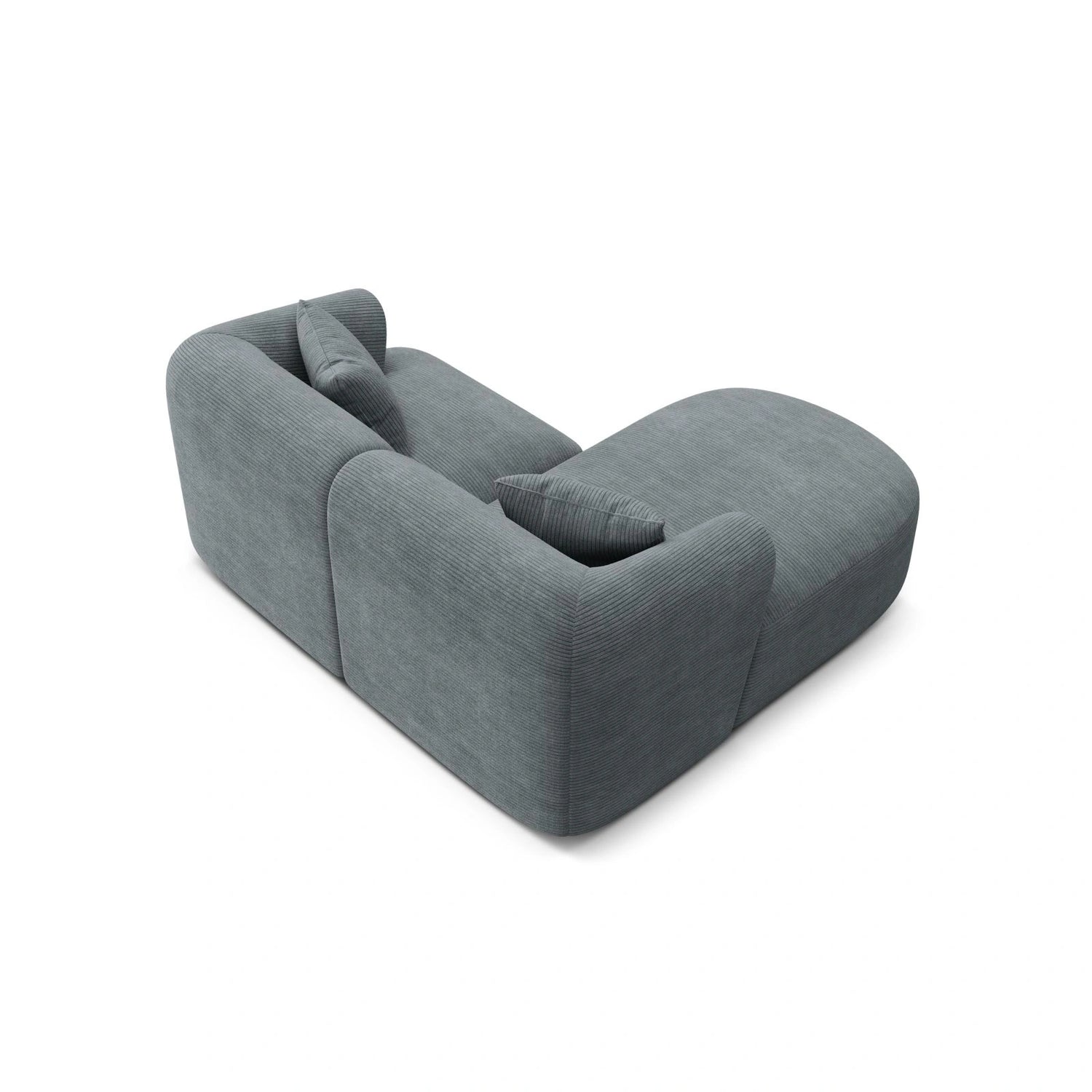 Campi 3-Sitzer Ecksofa, Linke Seite, aus Cord in Dunkelgrau (Lincoln 94D), 180x156x70 cm von Cosmopolitan Design – Bild 5