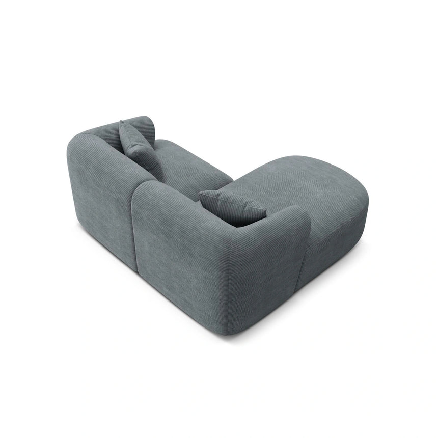 Campi 3-Sitzer Ecksofa, Linke Seite, aus Cord in Dunkelgrau (Lincoln 94D), 180x156x70 cm von Cosmopolitan Design – Bild 5