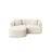 Campi 3-Sitzer Ecksofa, Linke Seite, aus Cord in Elfenbein (Lincoln 01D), 180x156x70 cm von Cosmopolitan Design – Bild 1