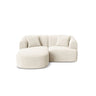 Campi 3-Sitzer Ecksofa, Linke Seite, aus Cord in Elfenbein (Lincoln 01D), 180x156x70 cm von Cosmopolitan Design – Bild 1