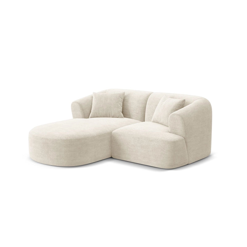 Campi 3-Sitzer Ecksofa, Linke Seite, aus Cord in Elfenbein (Lincoln 01D), 180x156x70 cm von Cosmopolitan Design – Bild 3