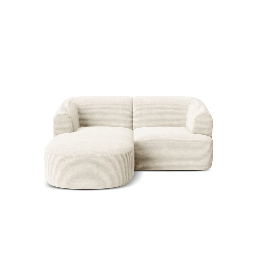 Campi 3-Sitzer Ecksofa, Linke Seite, aus Cord in Elfenbein (Lincoln 01D), 180x156x70 cm von Cosmopolitan Design – Bild 4