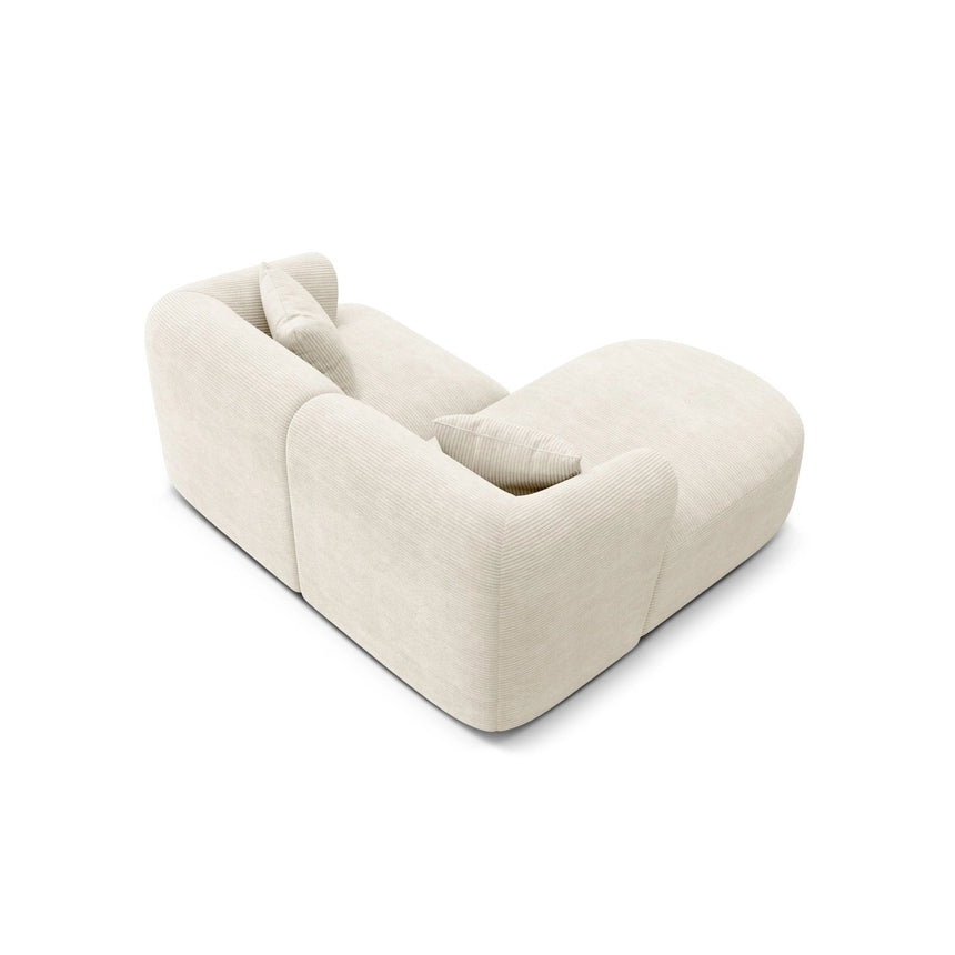 Campi 3-Sitzer Ecksofa, Linke Seite, aus Cord in Elfenbein (Lincoln 01D), 180x156x70 cm von Cosmopolitan Design – Bild 5