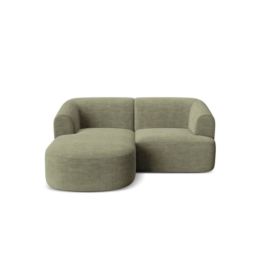 Campi 3-Sitzer Ecksofa, Linke Seite, aus Cord in Moosgrün (Lincoln 37D), 180x156x70 cm von Cosmopolitan Design – Bild 4