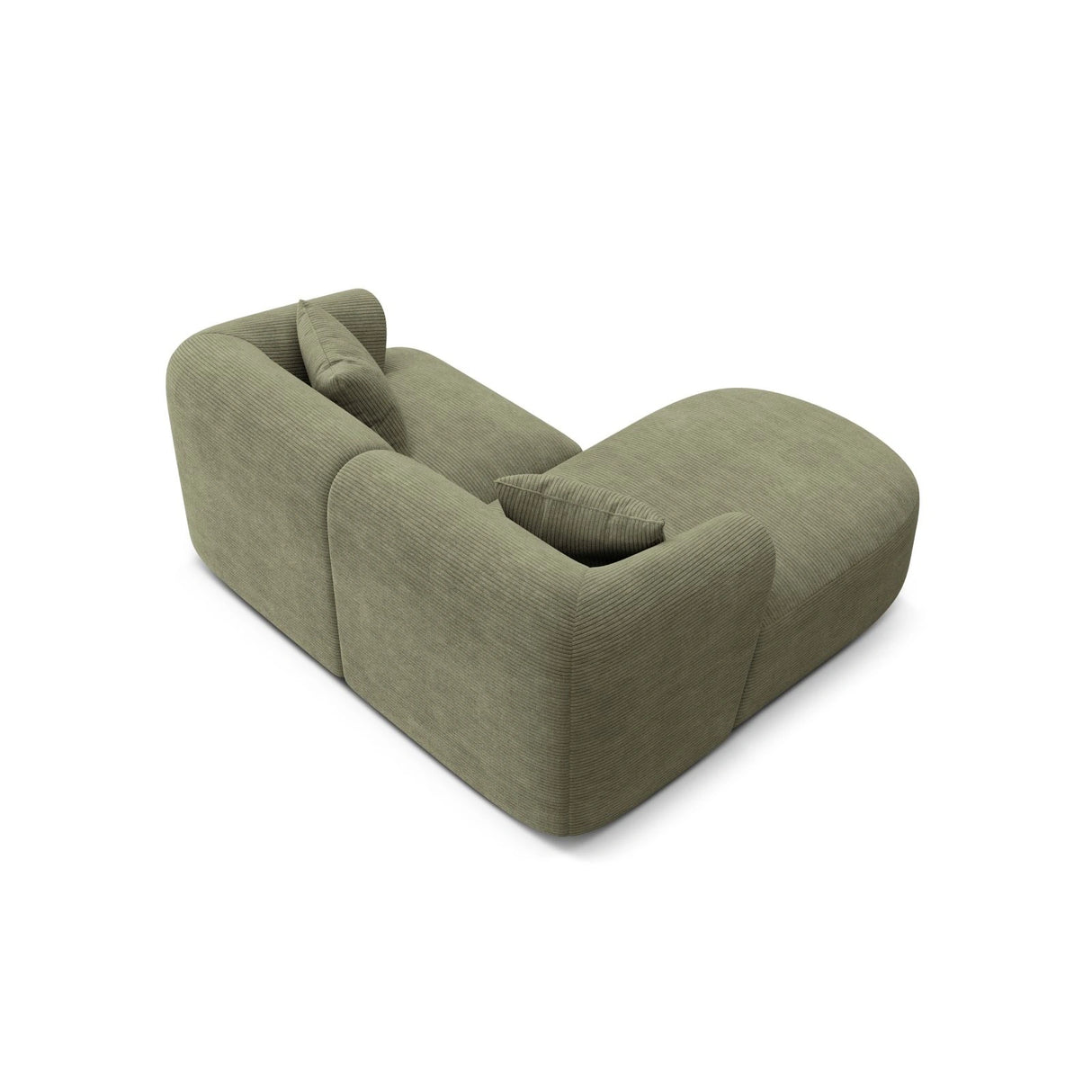 Campi 3-Sitzer Ecksofa, Linke Seite, aus Cord in Moosgrün (Lincoln 37D), 180x156x70 cm von Cosmopolitan Design – Bild 5