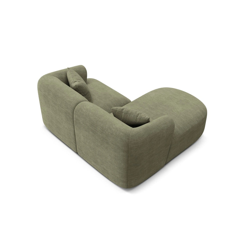Campi 3-Sitzer Ecksofa, Linke Seite, aus Cord in Moosgrün (Lincoln 37D), 180x156x70 cm von Cosmopolitan Design – Bild 5