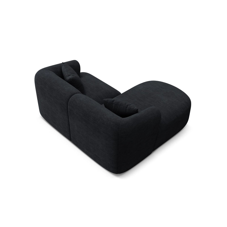 Campi 3-Sitzer Ecksofa, Linke Seite, aus Cord in Schwarz (Lincoln 100D), 180x156x70 cm von Cosmopolitan Design – Bild 5