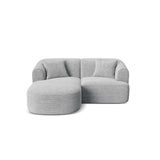 Campi 3-Sitzer Ecksofa, Linke Seite, aus Cord in Silber (Lincoln 84D), 180x156x70 cm von Cosmopolitan Design – Bild 1