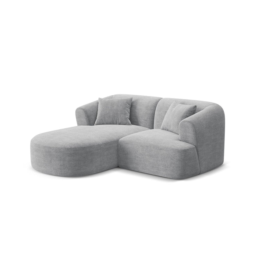 Campi 3-Sitzer Ecksofa, Linke Seite, aus Cord in Silber (Lincoln 84D), 180x156x70 cm von Cosmopolitan Design – Bild 3