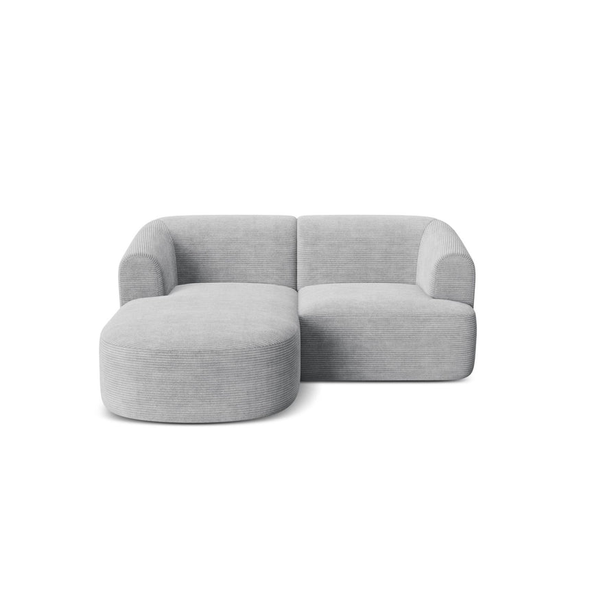 Campi 3-Sitzer Ecksofa, Linke Seite, aus Cord in Silber (Lincoln 84D), 180x156x70 cm von Cosmopolitan Design – Bild 4