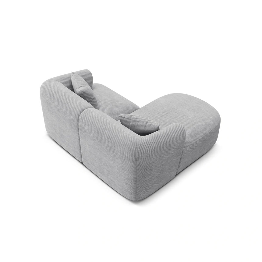 Campi 3-Sitzer Ecksofa, Linke Seite, aus Cord in Silber (Lincoln 84D), 180x156x70 cm von Cosmopolitan Design – Bild 5
