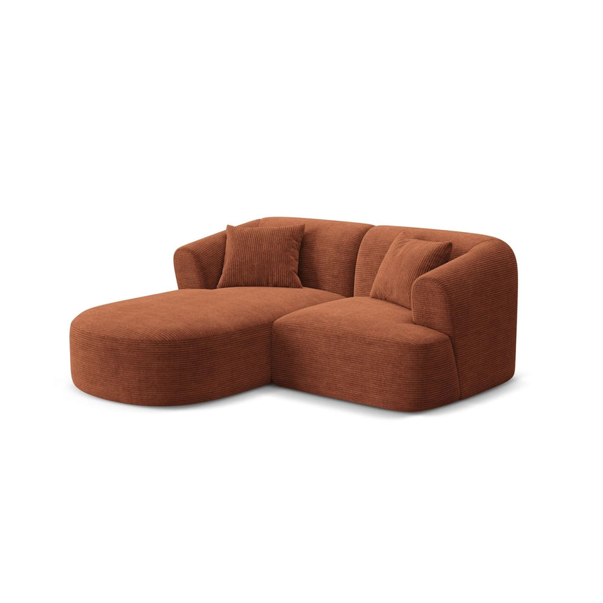 Campi 3-Sitzer Ecksofa, Linke Seite, aus Cord in Terrakotta (Lincoln 52D), 180x156x70 cm von Cosmopolitan Design – Bild 3