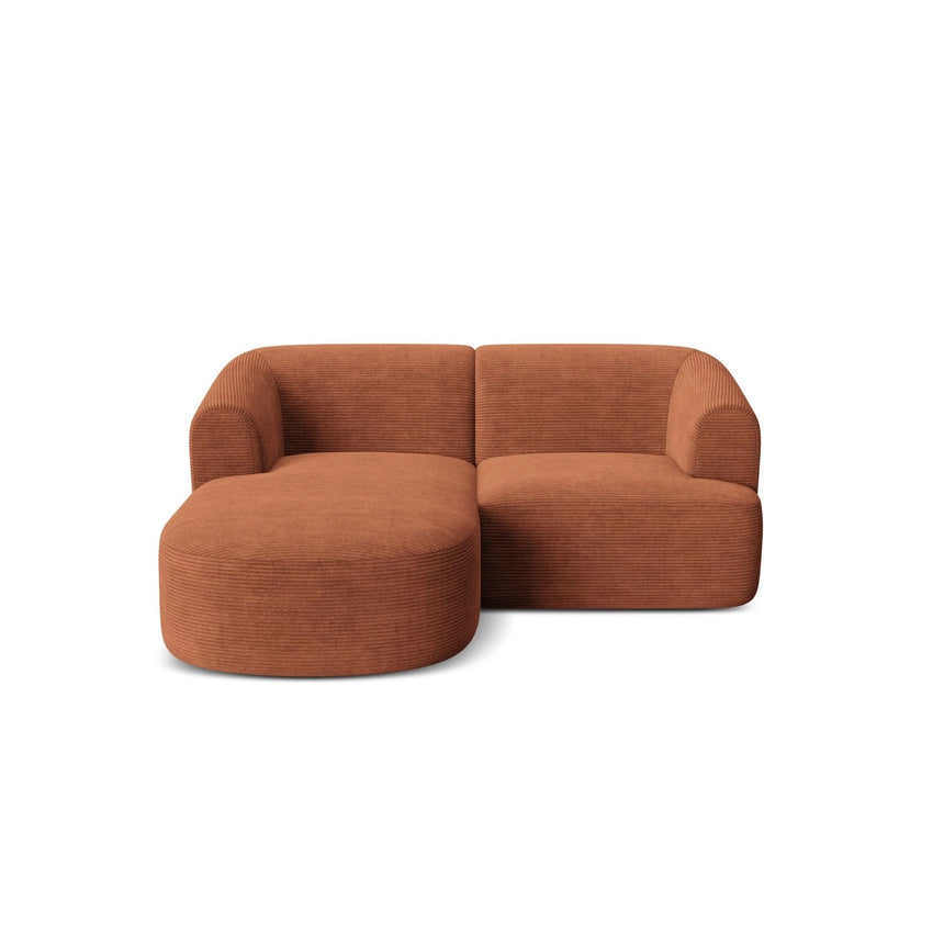 Campi 3-Sitzer Ecksofa, Linke Seite, aus Cord in Terrakotta (Lincoln 52D), 180x156x70 cm von Cosmopolitan Design – Bild 4