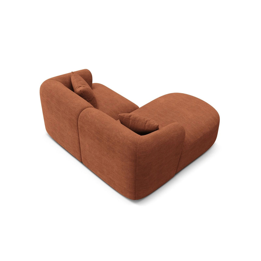 Campi 3-Sitzer Ecksofa, Linke Seite, aus Cord in Terrakotta (Lincoln 52D), 180x156x70 cm von Cosmopolitan Design – Bild 5