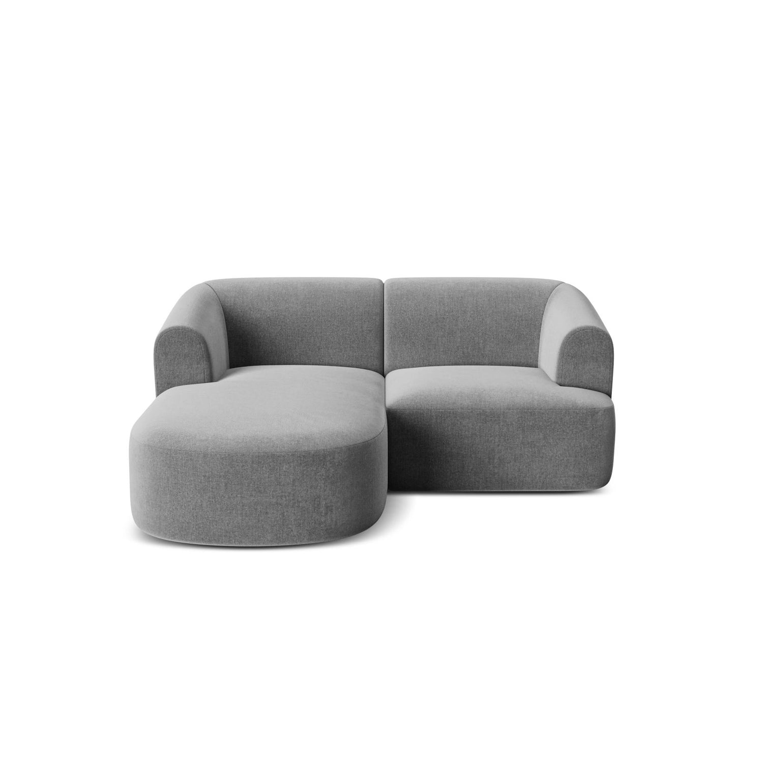 Campi 3-Sitzer Ecksofa, Linke Seite, aus Samt in Grau (Vogue 15), 180x156x70 cm von Cosmopolitan Design – Bild 5