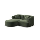 Campi 3-Sitzer Ecksofa, Linke Seite, aus Samt in Grün (Vogue 11), 180x156x70 cm von Cosmopolitan Design – Bild 4