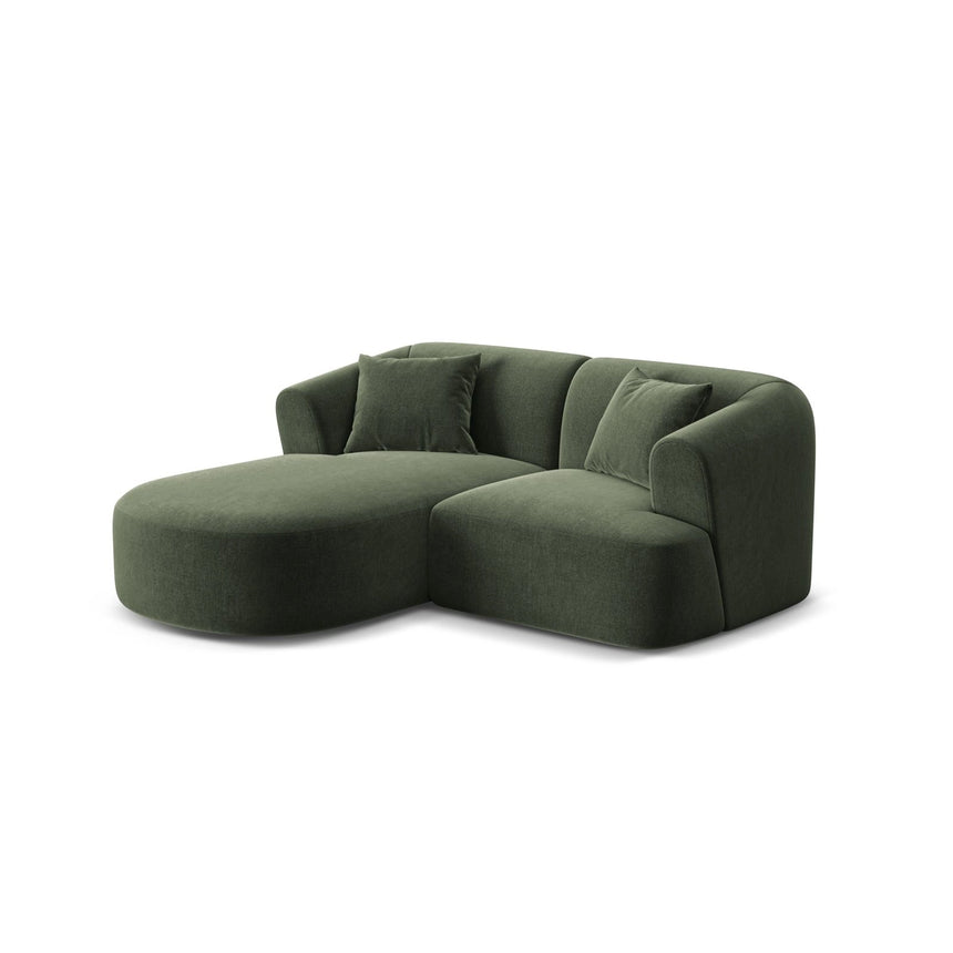 Campi 3-Sitzer Ecksofa, Linke Seite, aus Samt in Grün (Vogue 11), 180x156x70 cm von Cosmopolitan Design – Bild 4