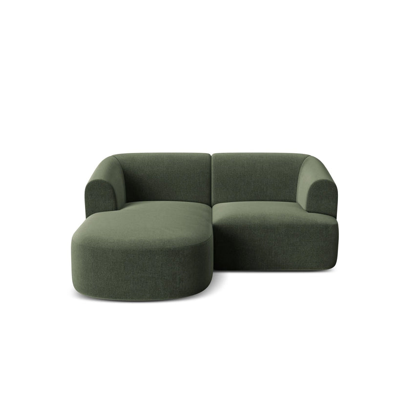 Campi 3-Sitzer Ecksofa, Linke Seite, aus Samt in Grün (Vogue 11), 180x156x70 cm von Cosmopolitan Design – Bild 5