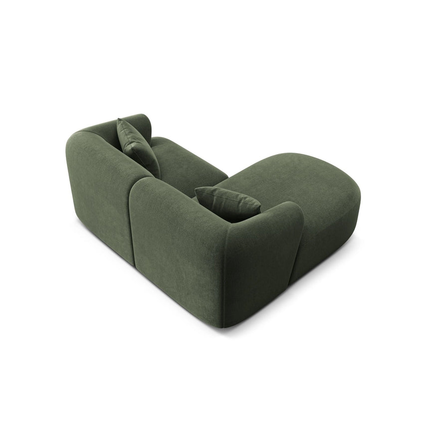 Campi 3-Sitzer Ecksofa, Linke Seite, aus Samt in Grün (Vogue 11), 180x156x70 cm von Cosmopolitan Design – Bild 6
