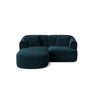 Campi 3-Sitzer Ecksofa, Linke Seite, aus Samt in Tiefes Petrol (Vogue 13), 180x156x70 cm von Cosmopolitan Design – Bild 1