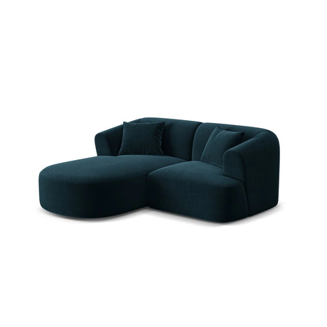 Campi 3-Sitzer Ecksofa, Linke Seite, aus Samt in Tiefes Petrol (Vogue 13), 180x156x70 cm von Cosmopolitan Design – Bild 4