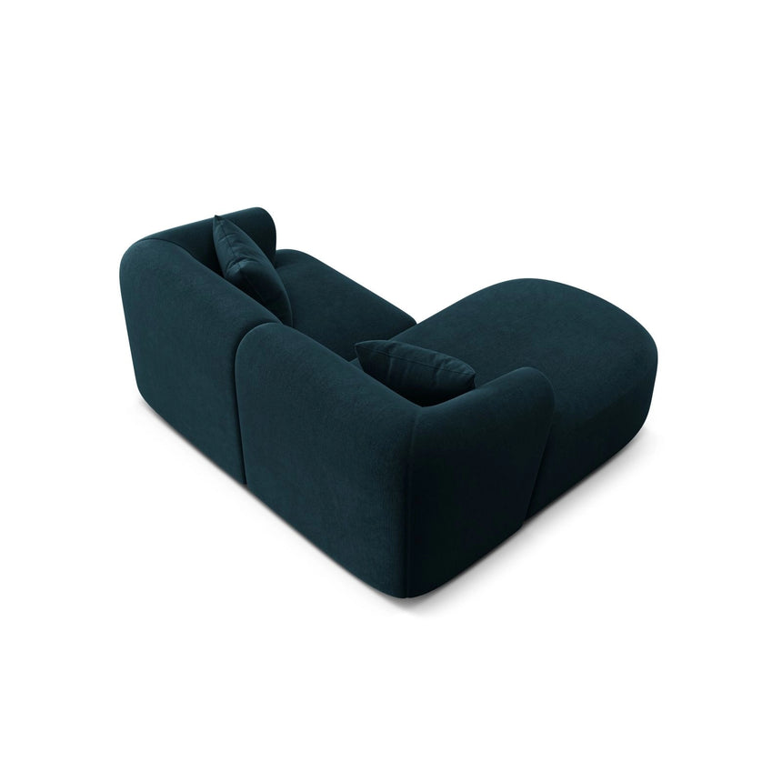 Campi 3-Sitzer Ecksofa, Linke Seite, aus Samt in Tiefes Petrol (Vogue 13), 180x156x70 cm von Cosmopolitan Design – Bild 6