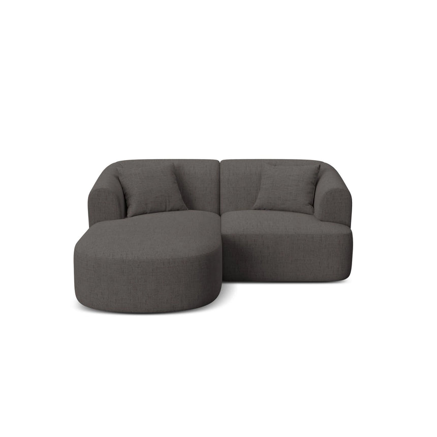 Campi 3-Sitzer Ecksofa, Linke Seite, aus Strukturierter Stoff in Grau (Moly 85), 180x156x70 cm von Cosmopolitan Design – Bild 1