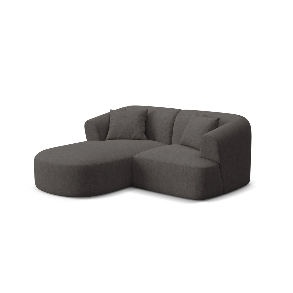 Campi 3-Sitzer Ecksofa, Linke Seite, aus Strukturierter Stoff in Grau (Moly 85), 180x156x70 cm von Cosmopolitan Design – Bild 3