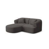 Campi 3-Sitzer Ecksofa, Linke Seite, aus Strukturierter Stoff in Grau (Moly 85), 180x156x70 cm von Cosmopolitan Design – Bild 3