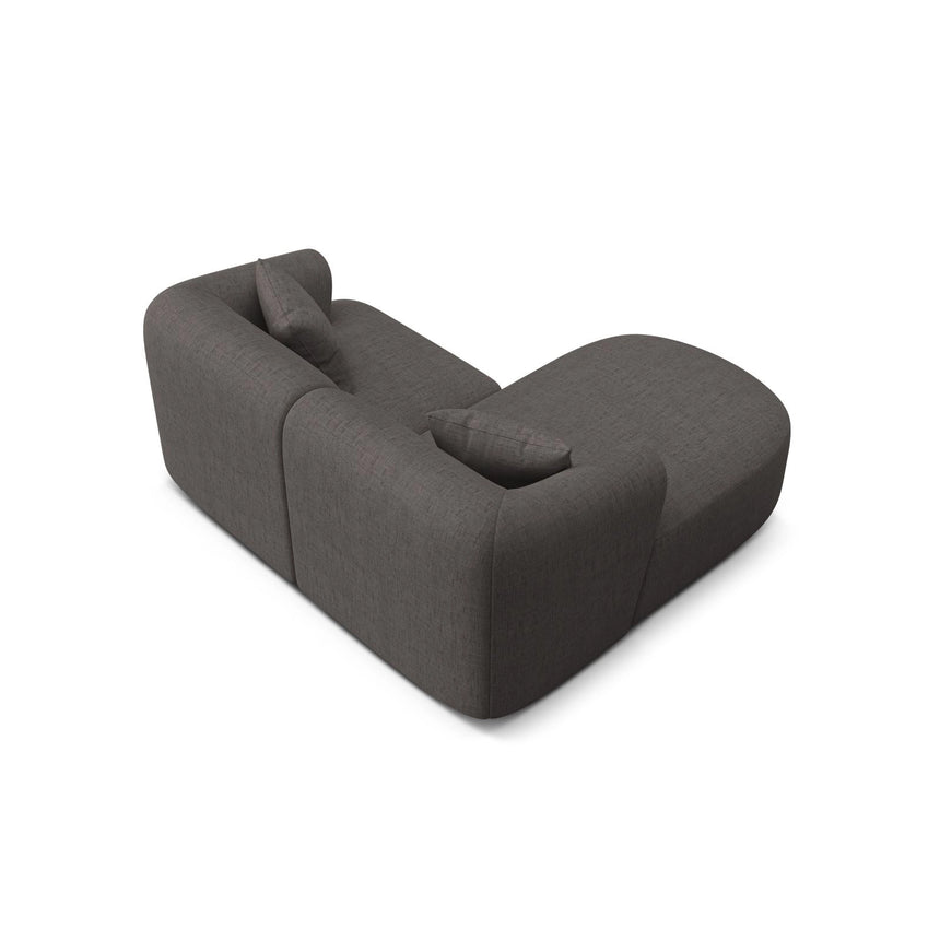 Campi 3-Sitzer Ecksofa, Linke Seite, aus Strukturierter Stoff in Grau (Moly 85), 180x156x70 cm von Cosmopolitan Design – Bild 5