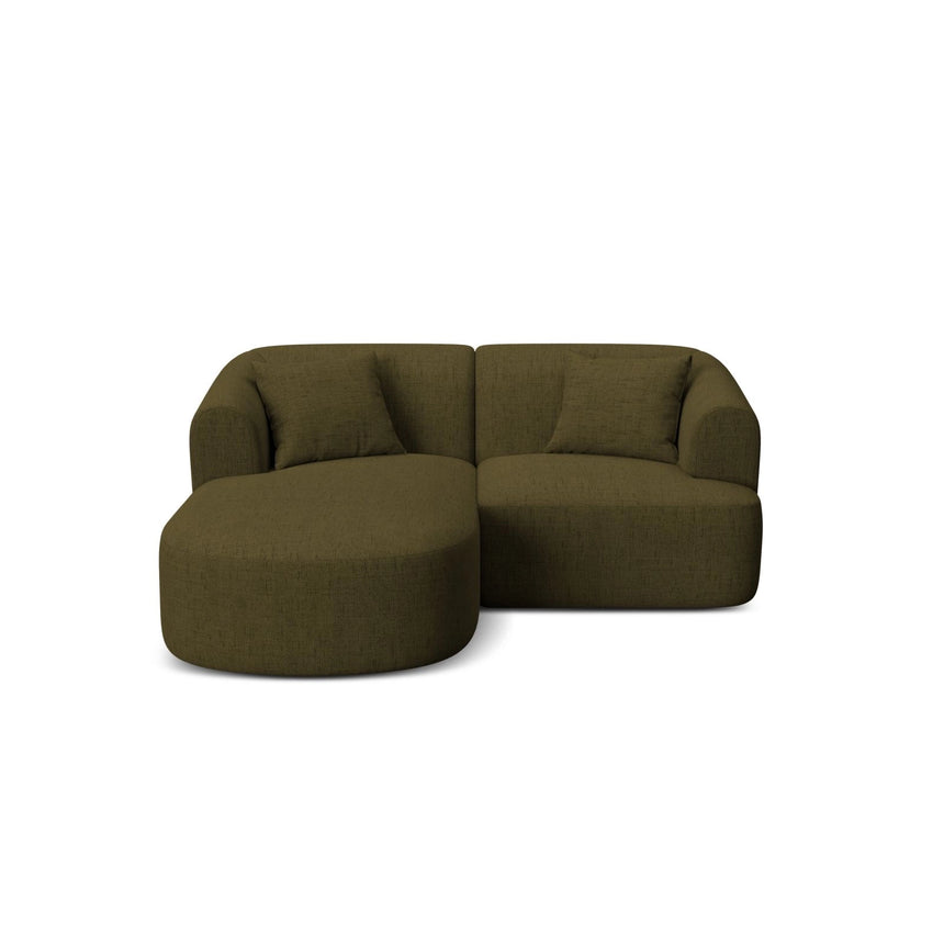 Campi 3-Sitzer Ecksofa, Linke Seite, aus Strukturierter Stoff in Grün (Moly 38), 180x156x70 cm von Cosmopolitan Design – Bild 1