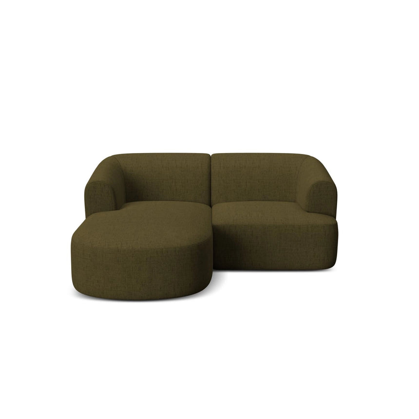 Campi 3-Sitzer Ecksofa, Linke Seite, aus Strukturierter Stoff in Grün (Moly 38), 180x156x70 cm von Cosmopolitan Design – Bild 4