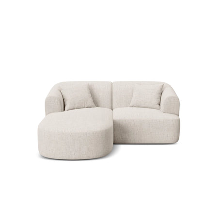 Campi 3-Sitzer Ecksofa, Linke Seite, aus Strukturierter Stoff in Hellbeige (Moly 02), 180x156x70 cm von Cosmopolitan Design – Bild 1