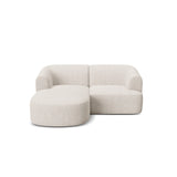 Campi 3-Sitzer Ecksofa, Linke Seite, aus Strukturierter Stoff in Hellbeige (Moly 02), 180x156x70 cm von Cosmopolitan Design – Bild 4