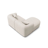 Campi 3-Sitzer Ecksofa, Linke Seite, aus Strukturierter Stoff in Hellbeige (Moly 02), 180x156x70 cm von Cosmopolitan Design – Bild 5