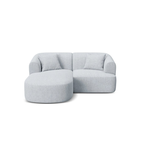 Campi 3-Sitzer Ecksofa, Linke Seite, aus Strukturierter Stoff in Hellgrau (Moly 70), 180x156x70 cm von Cosmopolitan Design – Bild 1