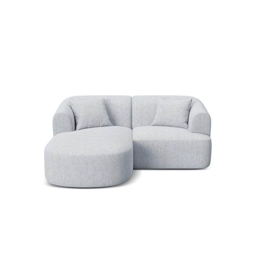 Campi 3-Sitzer Ecksofa, Linke Seite, aus Strukturierter Stoff in Hellgrau (Moly 70), 180x156x70 cm von Cosmopolitan Design – Bild 1