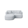 Campi 3-Sitzer Ecksofa, Linke Seite, aus Strukturierter Stoff in Hellgrau (Moly 70), 180x156x70 cm von Cosmopolitan Design – Bild 1