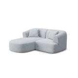 Campi 3-Sitzer Ecksofa, Linke Seite, aus Strukturierter Stoff in Hellgrau (Moly 70), 180x156x70 cm von Cosmopolitan Design – Bild 3