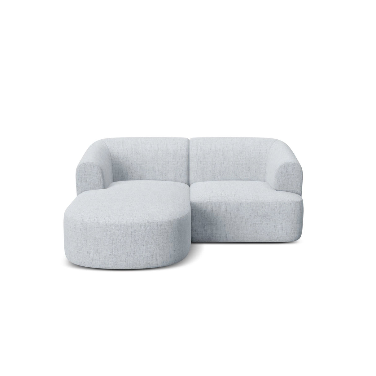 Campi 3-Sitzer Ecksofa, Linke Seite, aus Strukturierter Stoff in Hellgrau (Moly 70), 180x156x70 cm von Cosmopolitan Design – Bild 4