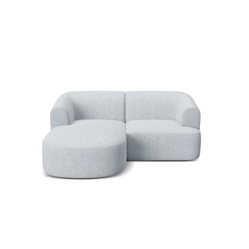 Campi 3-Sitzer Ecksofa, Linke Seite, aus Strukturierter Stoff in Hellgrau (Moly 70), 180x156x70 cm von Cosmopolitan Design – Bild 4