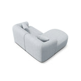 Campi 3-Sitzer Ecksofa, Linke Seite, aus Strukturierter Stoff in Hellgrau (Moly 70), 180x156x70 cm von Cosmopolitan Design – Bild 5