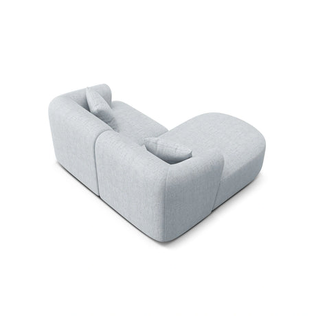 Campi 3-Sitzer Ecksofa, Linke Seite, aus Strukturierter Stoff in Hellgrau (Moly 70), 180x156x70 cm von Cosmopolitan Design – Bild 5