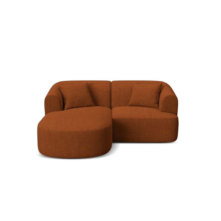 Campi 3-Sitzer Ecksofa, Linke Seite, aus Strukturierter Stoff in Ziegelstein (Moly 54), 180x156x70 cm von Cosmopolitan Design – Bild 1