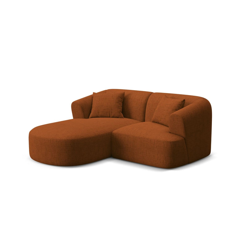 Campi 3-Sitzer Ecksofa, Linke Seite, aus Strukturierter Stoff in Ziegelstein (Moly 54), 180x156x70 cm von Cosmopolitan Design – Bild 3