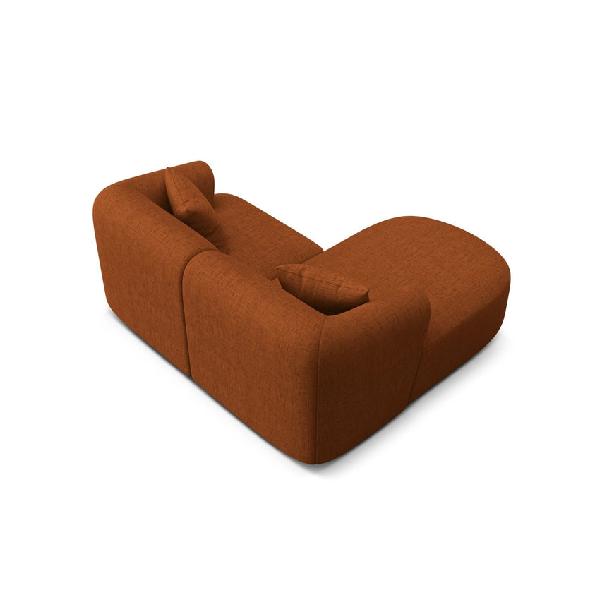 Campi 3-Sitzer Ecksofa, Linke Seite, aus Strukturierter Stoff in Ziegelstein (Moly 54), 180x156x70 cm von Cosmopolitan Design – Bild 5