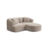 Campi 3-Sitzer Ecksofa, Rechte Seite, aus Cord in Cappuccino (Lincoln 09D), 180x156x70 cm von Cosmopolitan Design – Bild 3